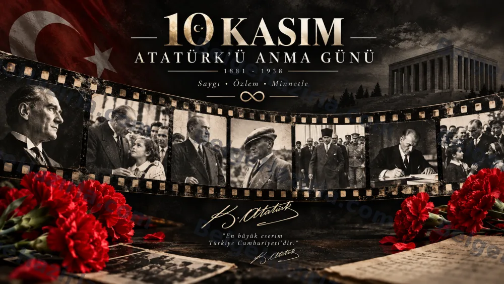 10 Kasım Saygı Özlem ve Minnet Temalı Pano Seti görseli 2