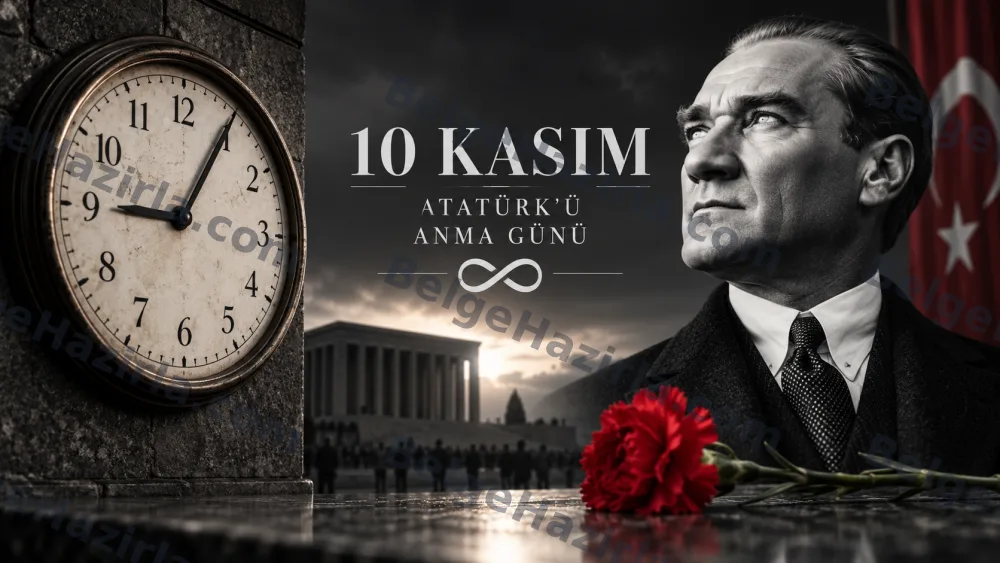 10 Kasım Saygı Özlem ve Minnet Temalı Pano Seti görseli 4