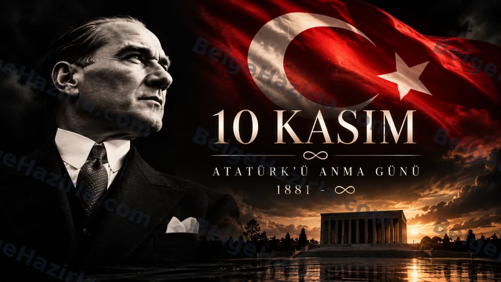 10 Kasım Saygı Özlem ve Minnet Temalı Pano Seti görseli 5