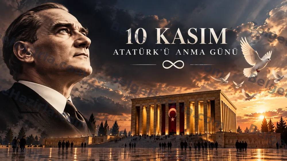 10 Kasım Saygı Özlem ve Minnet Temalı Pano Seti görseli 9