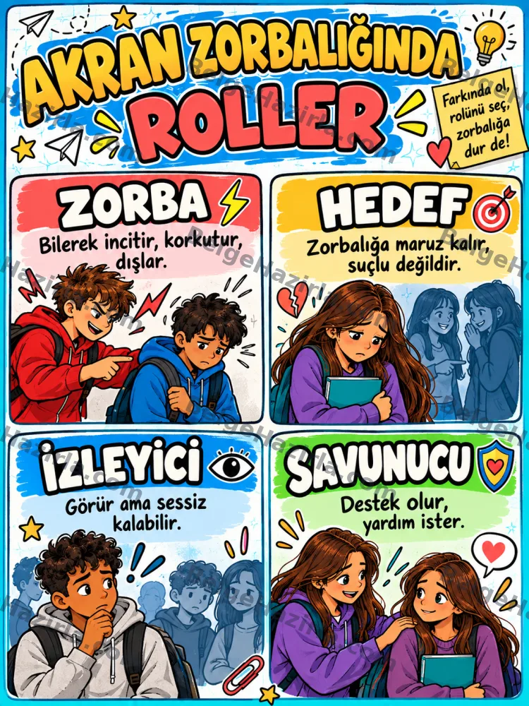 Akran Zorbalığı Rehberlik Panosu | Okullarda Farkındalık görseli 2