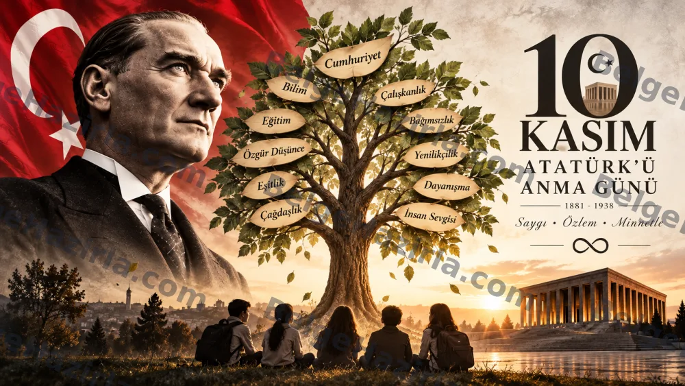 Atatürk’ün Fikirleri, Eserleri ve Mirası 10 Kasım Panosu görseli 1