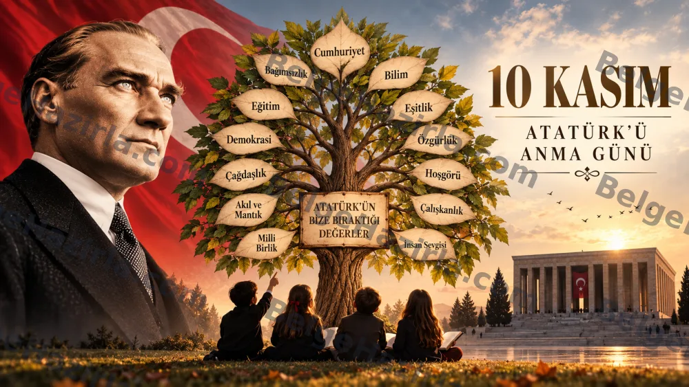 Atatürk’ün Fikirleri, Eserleri ve Mirası 10 Kasım Panosu görseli 9