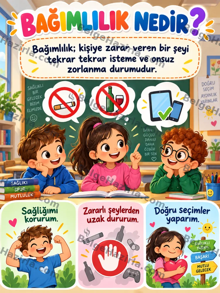 Bağımlılıkla Mücadele Rehberlik Panosu | İlkokul, Ortaokul ve Lise görseli 1