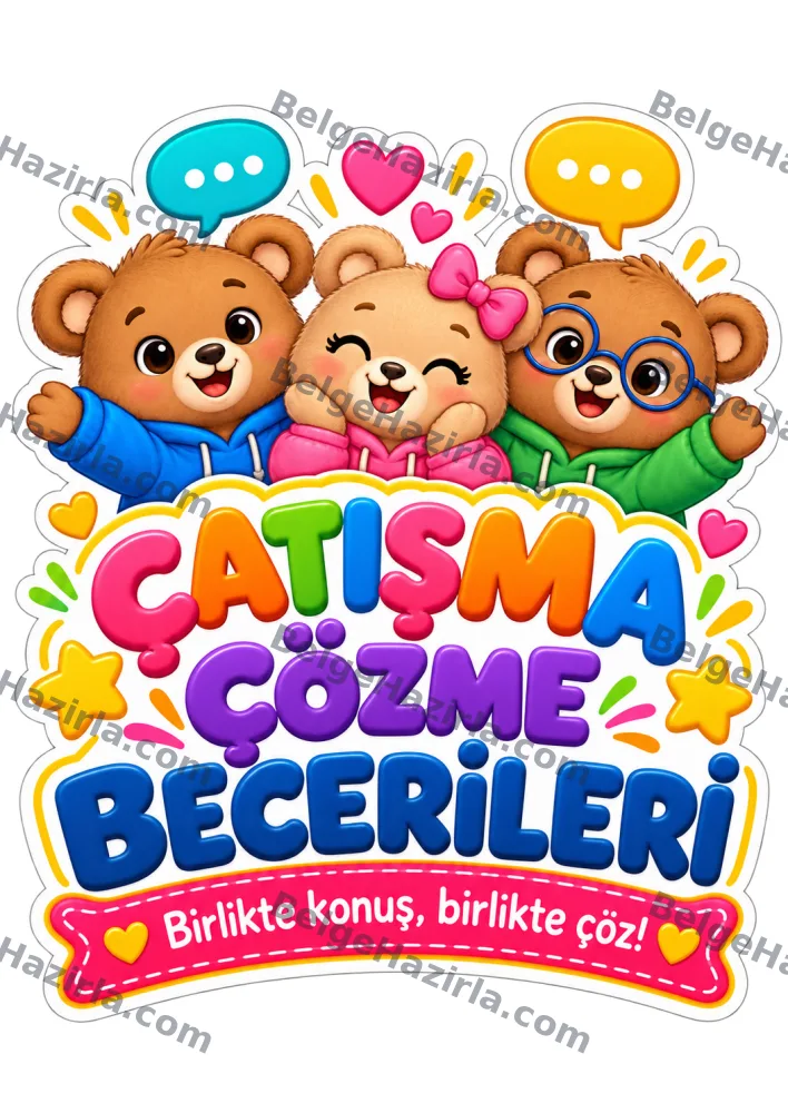 Çatışma Çözme Becerileri Panosu | İlkokul, Ortaokul ve Lise görseli 1