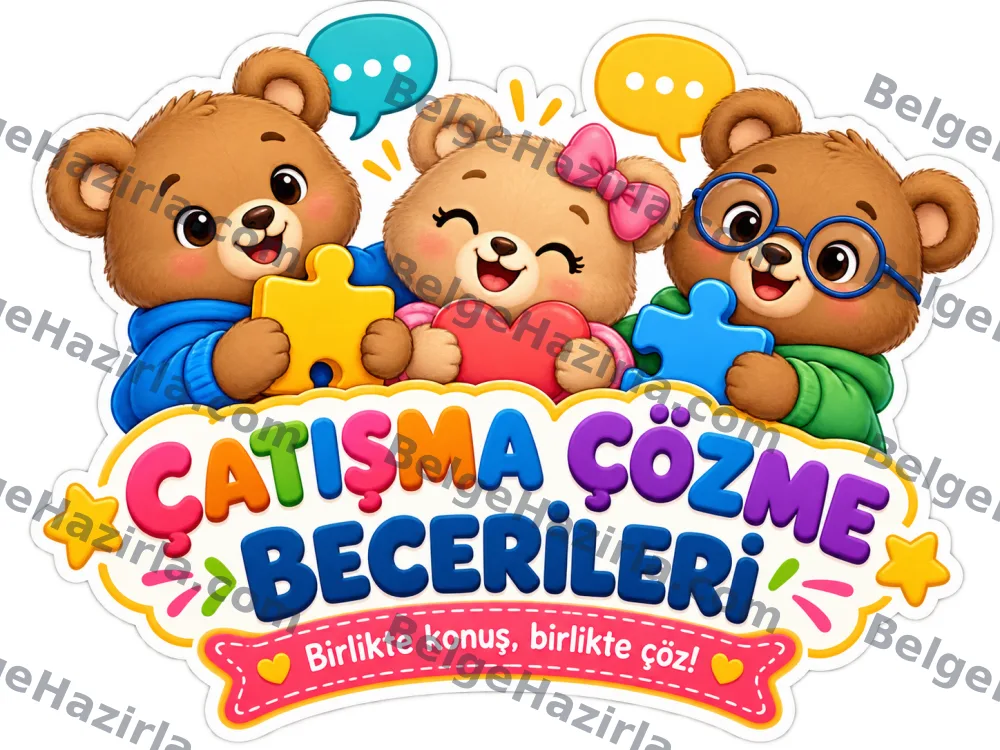 Çatışma Çözme Becerileri Panosu | İlkokul Rehberlik görseli 1