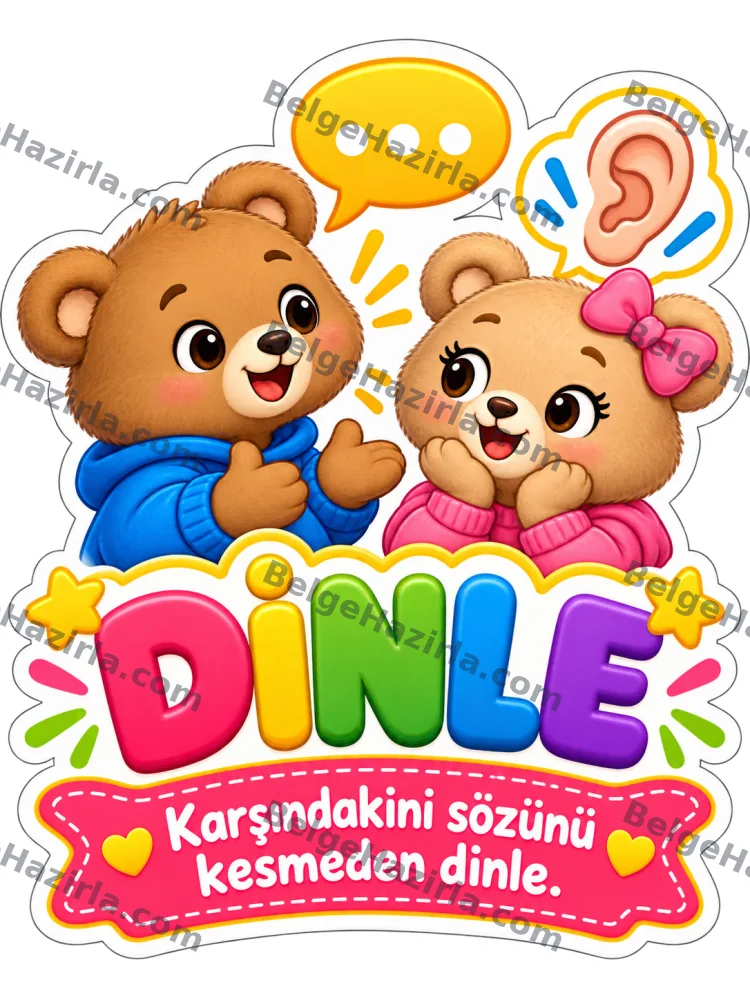 Çatışma Çözme Becerileri Panosu | İlkokul Rehberlik görseli 3