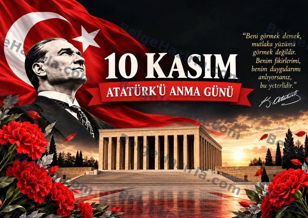 Cumhuriyet ve Aydınlık Yarınlar 10 Kasım Pano Görselleri görseli 1