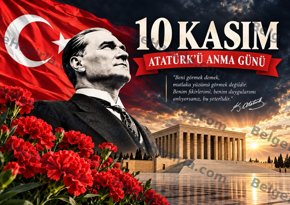 Cumhuriyet ve Aydınlık Yarınlar 10 Kasım Pano Görselleri görseli 3