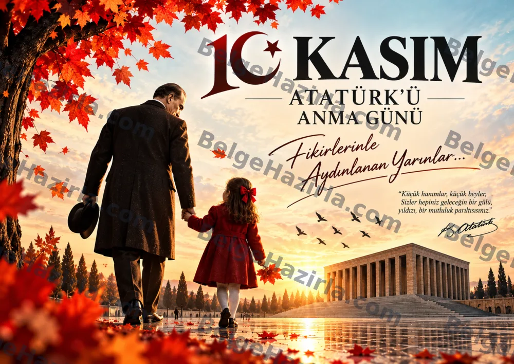 Cumhuriyet ve Aydınlık Yarınlar 10 Kasım Pano Görselleri görseli 4