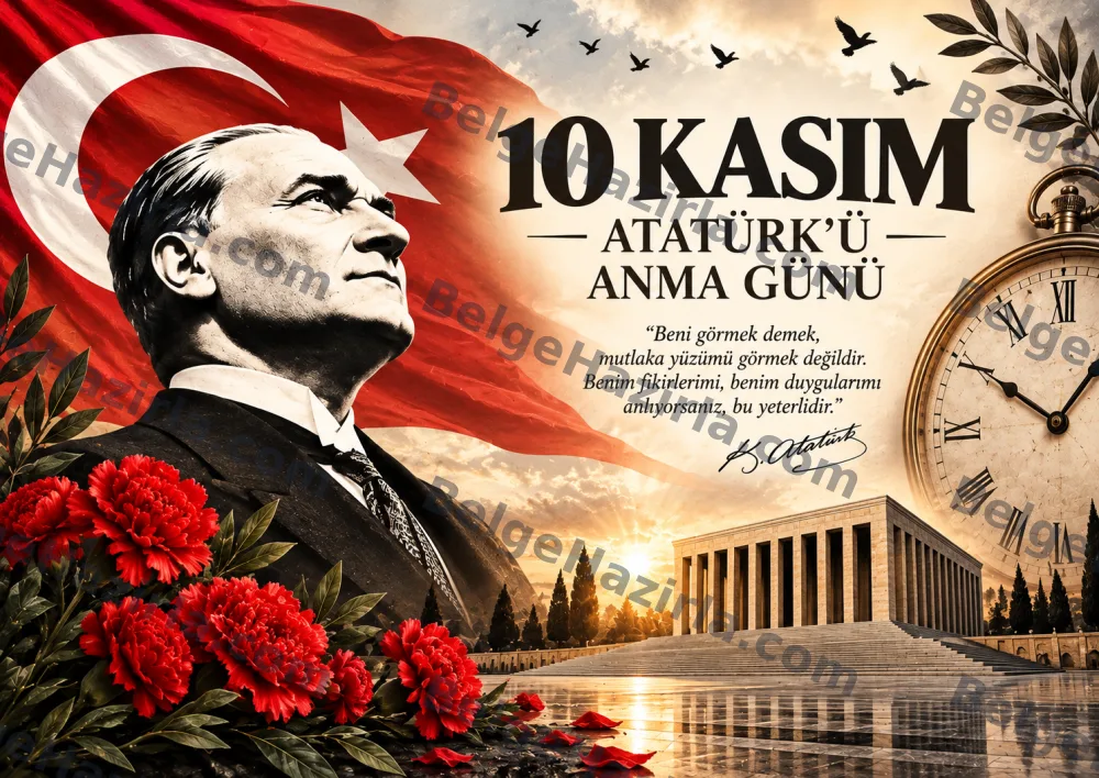 Cumhuriyet ve Aydınlık Yarınlar 10 Kasım Pano Görselleri görseli 9