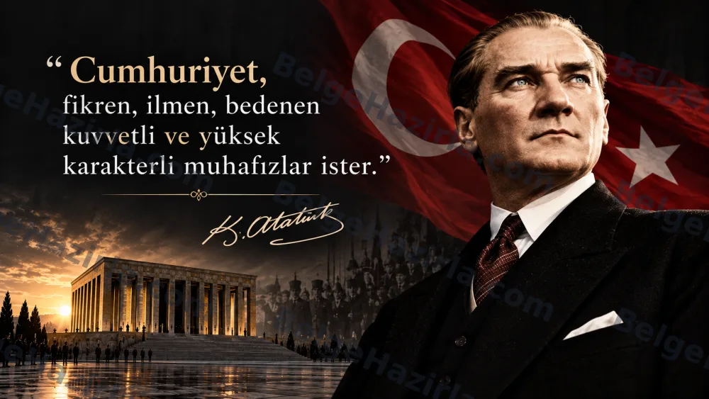 Cumhuriyet ve Aydınlık Yarınlar 10 Kasım Pano Görselleri görseli 10