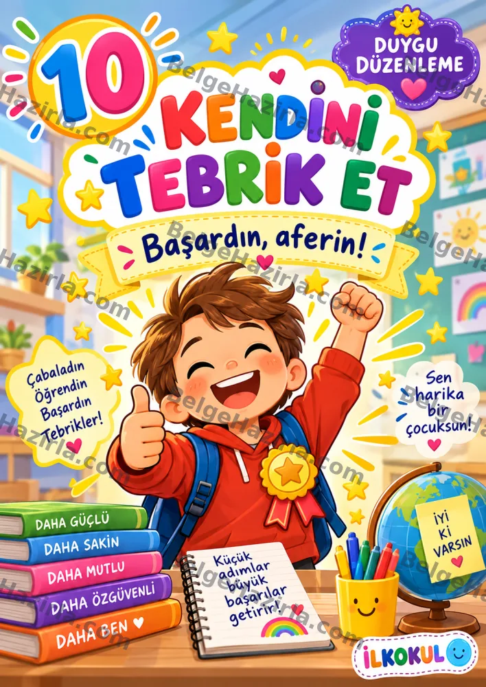 Duygu Düzenleme Becerileri Panosu | İlkokul Rehberlik görseli 10