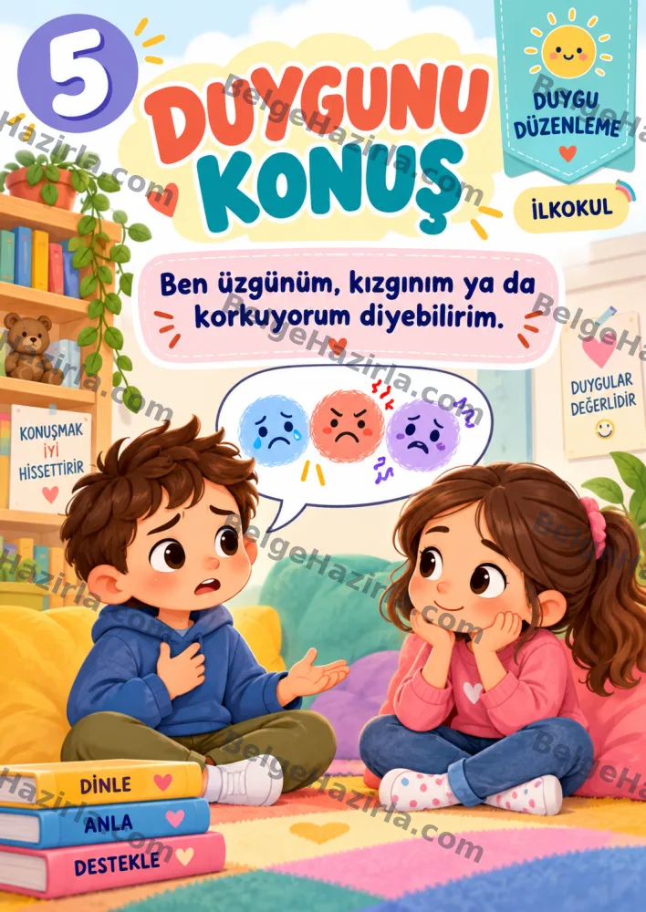 Duygu Düzenleme Becerileri Panosu | İlkokul Rehberlik görseli 5