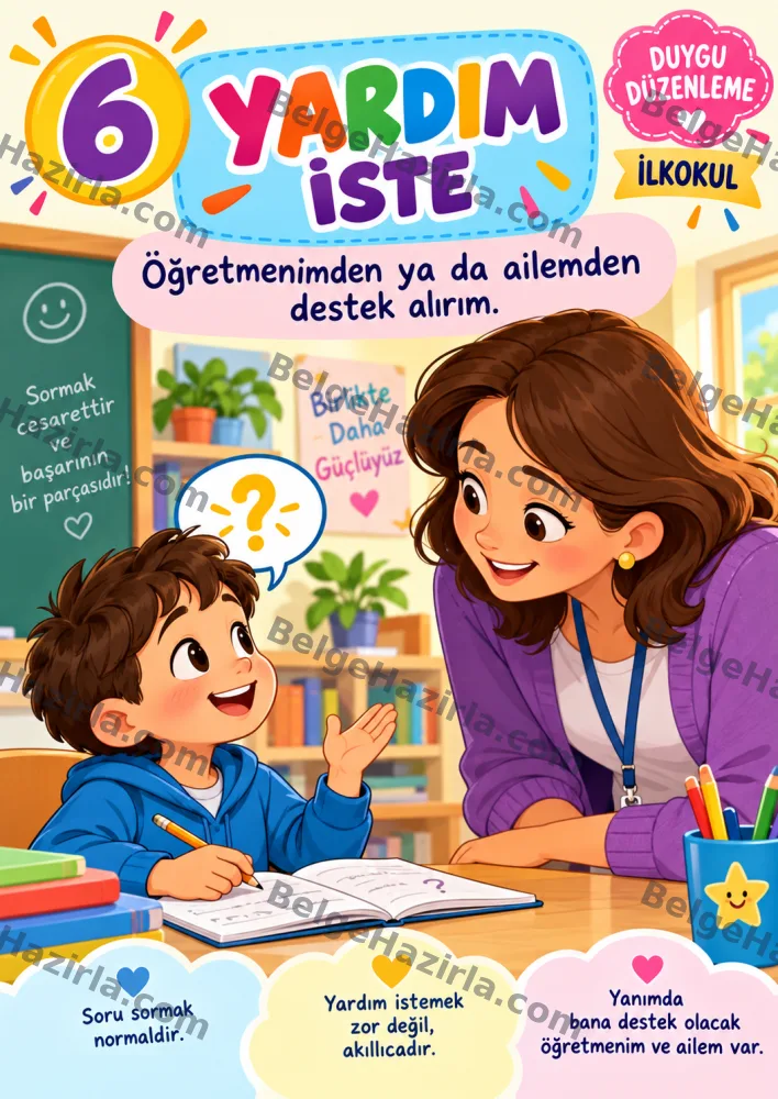 Duygu Düzenleme Becerileri Panosu | İlkokul Rehberlik görseli 6