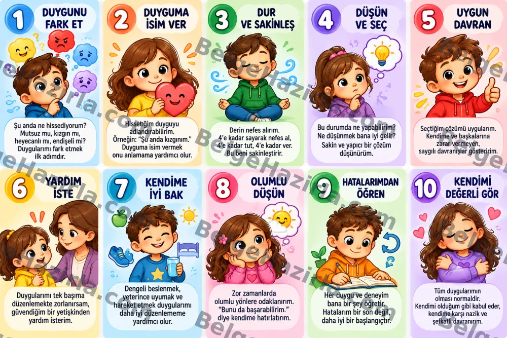 Duygu Düzenleme Rehberi Panosu | İlkokul, Ortaokul ve Lise görseli 7