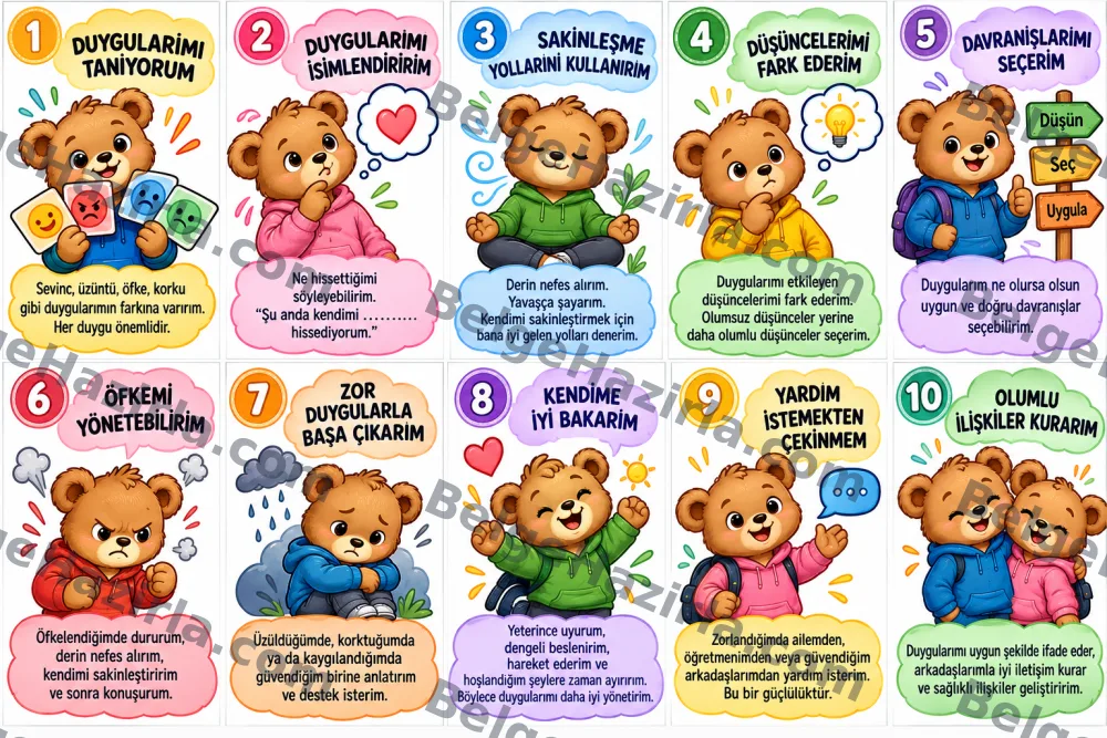 Duygu Düzenleme Rehberi Panosu | İlkokul, Ortaokul ve Lise görseli 11