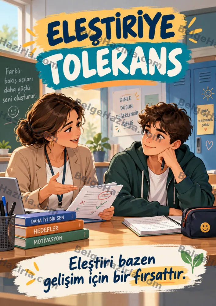 Eleştiriye Tolerans Panosu | Lise Rehberlik görseli 1