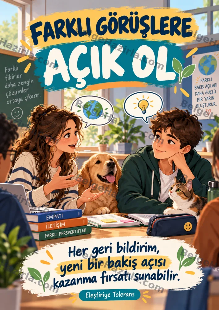 Eleştiriye Tolerans Panosu | Lise Rehberlik görseli 8