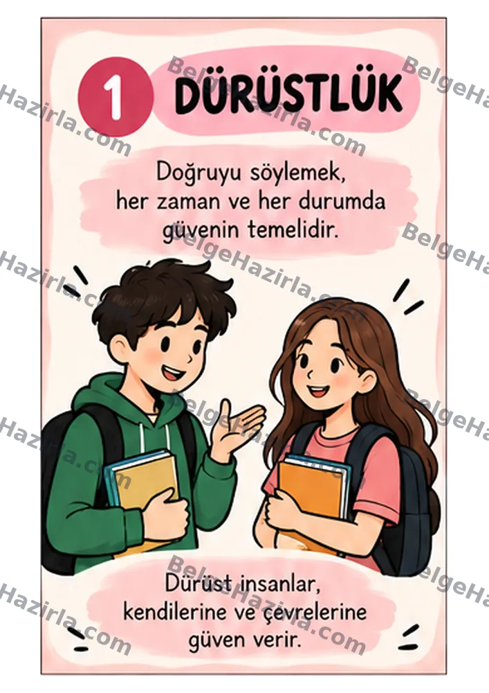 Etik Davranış Panosu | Ortaokul ve Lise Rehberlik görseli 2