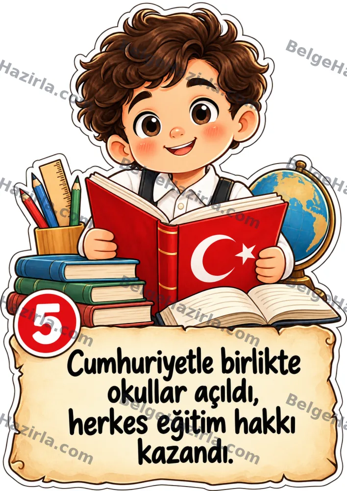 Gel Sana Cumhuriyeti Anlatayım Panosu | İlkokul görseli 6