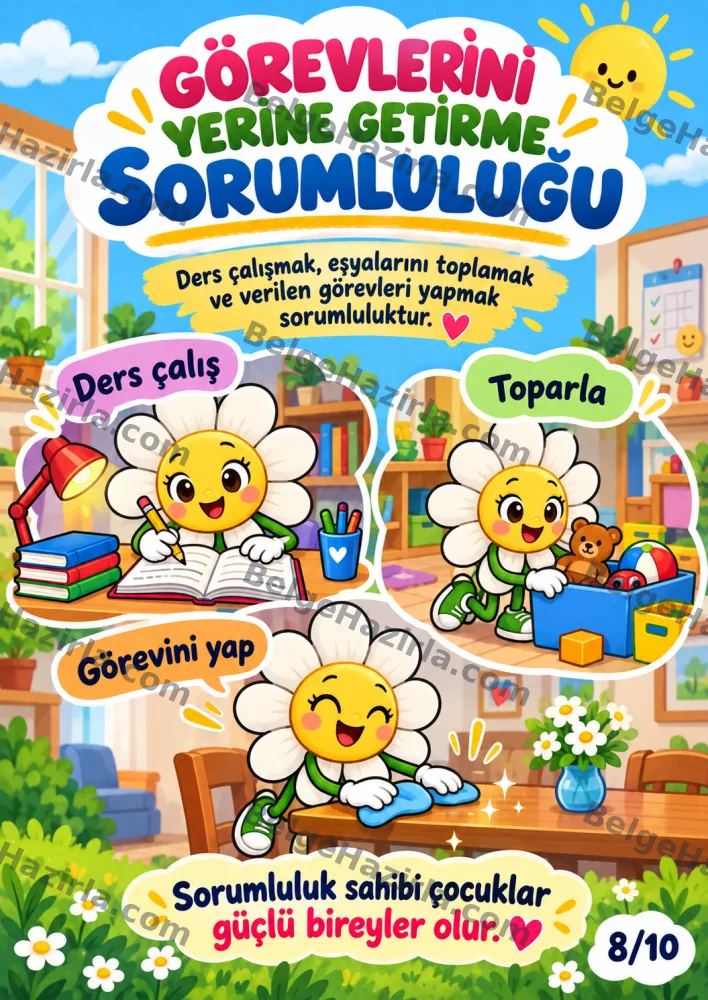 Hak ve Sorumluluklarını Bilme Panosu | İlkokul Rehberlik görseli 8