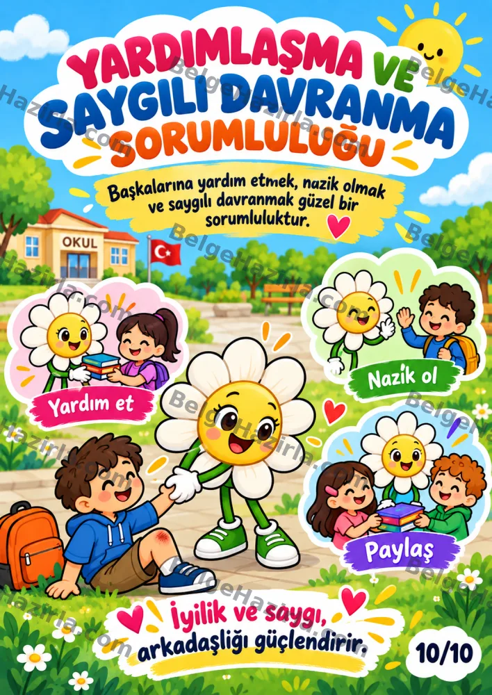 Hak ve Sorumluluklarını Bilme Panosu | İlkokul Rehberlik görseli 10