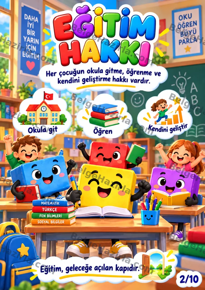 Hak ve Sorumluluklarını Bilme Panosu | Ortaokul Rehberlik görseli 2