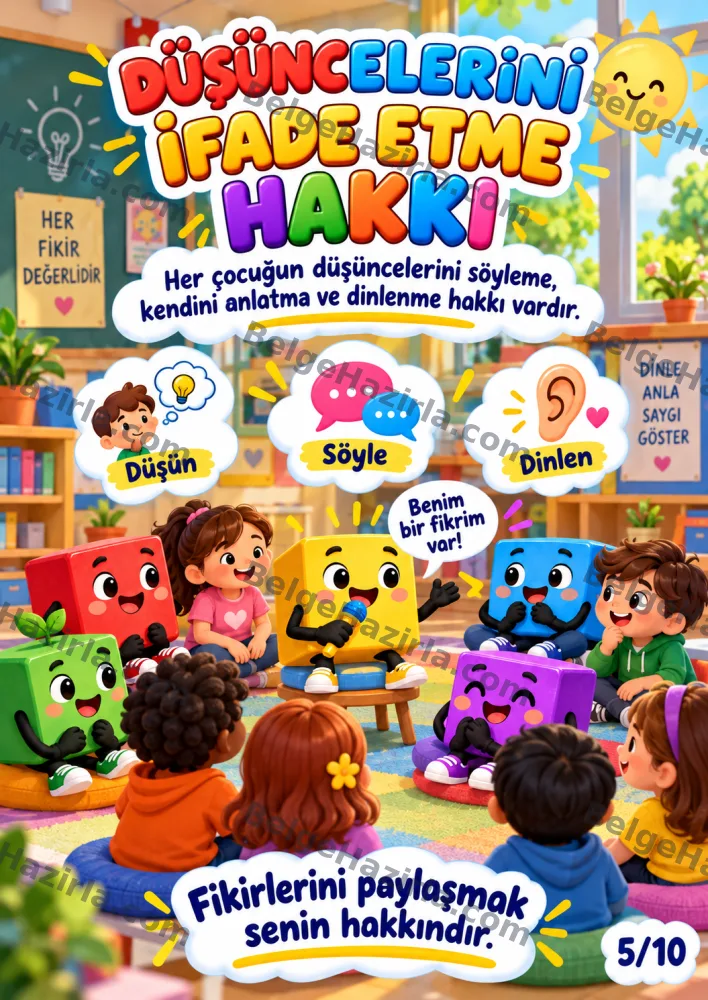 Hak ve Sorumluluklarını Bilme Panosu | Ortaokul Rehberlik görseli 5