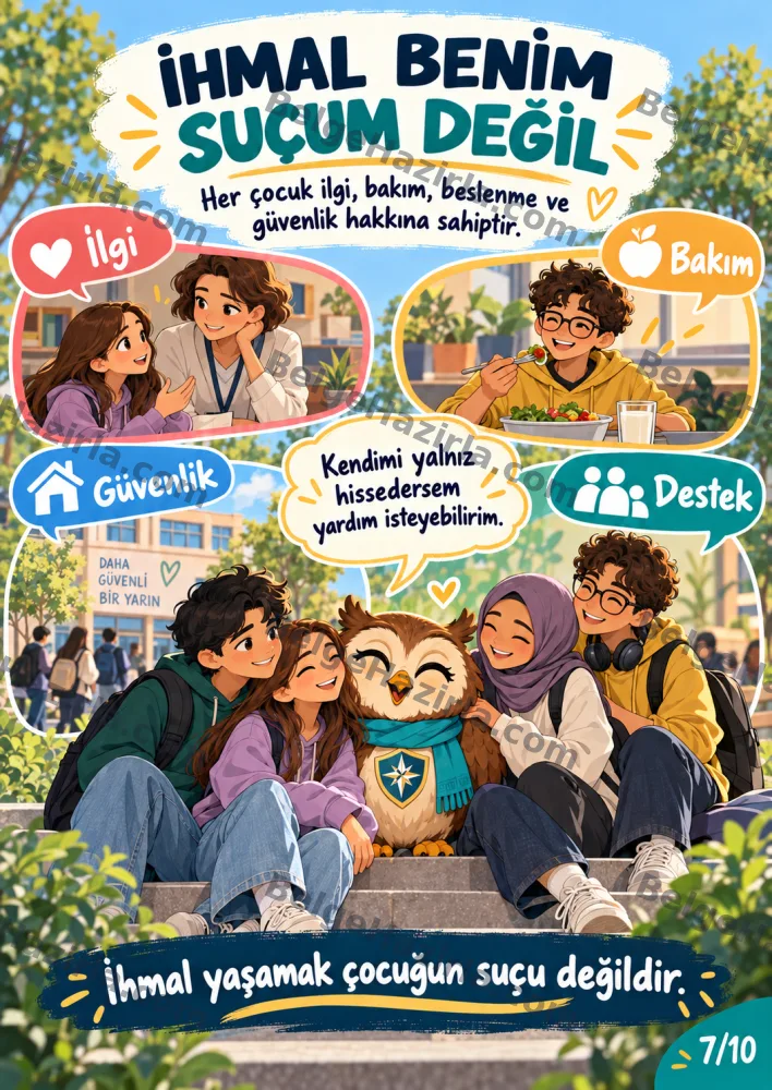 İhmal ve İstismardan Korunma Panosu | Ortaokul Rehberlik görseli 7