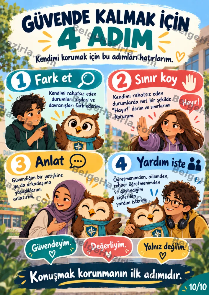 İhmal ve İstismardan Korunma Panosu | Ortaokul Rehberlik görseli 10