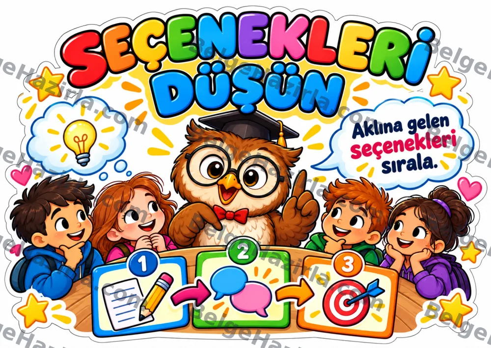 Kararlı Baykuş Karar Verme Becerileri Panosu | İlkokul ve Ortaokul görseli 3