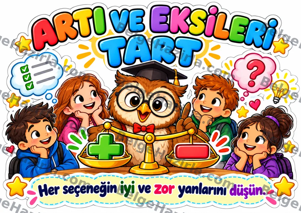 Kararlı Baykuş Karar Verme Becerileri Panosu | İlkokul ve Ortaokul görseli 5