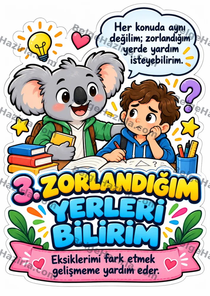 Koala ile Öz Farkındalığı Geliştirme Panosu | İlkokul ve Ortaokul görseli 4
