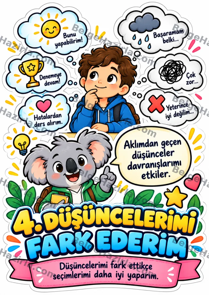 Koala ile Öz Farkındalığı Geliştirme Panosu | İlkokul ve Ortaokul görseli 5