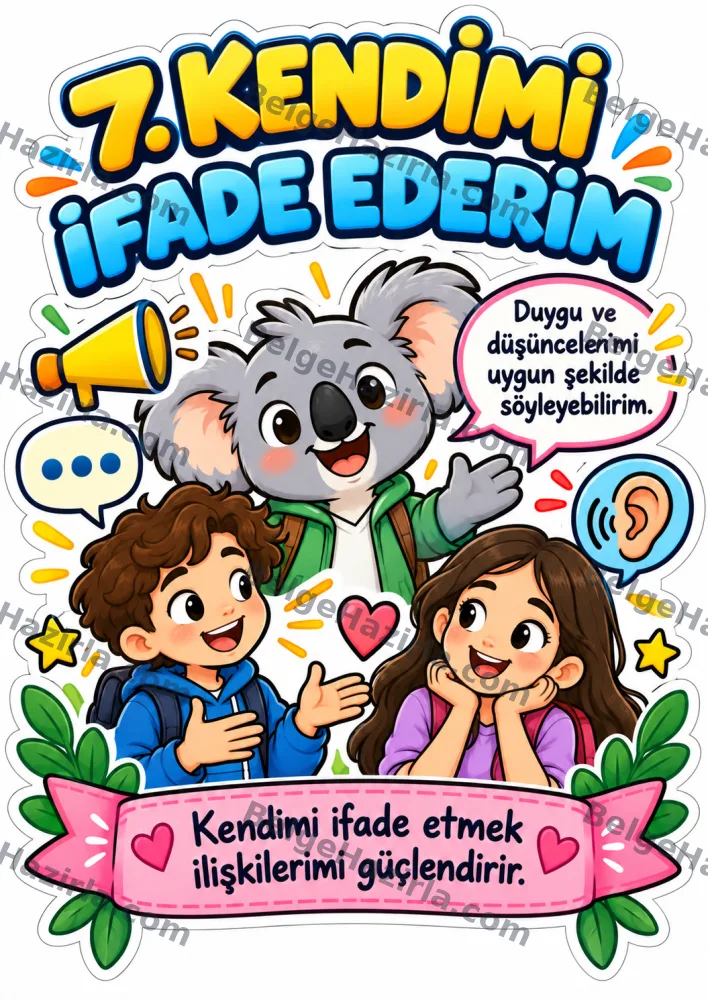 Koala ile Öz Farkındalığı Geliştirme Panosu | İlkokul ve Ortaokul görseli 8