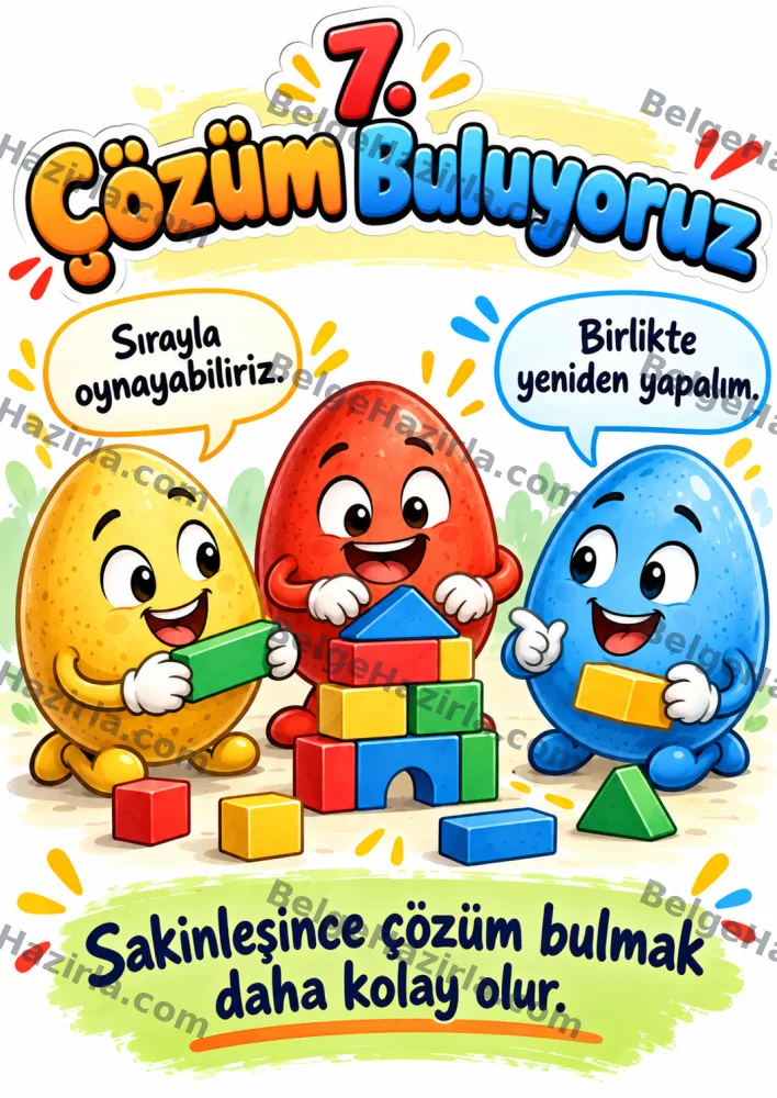 Öfkeli Yumurtalar Öfke Yönetimi Panosu | İlkokul ve Ortaokul görseli 8