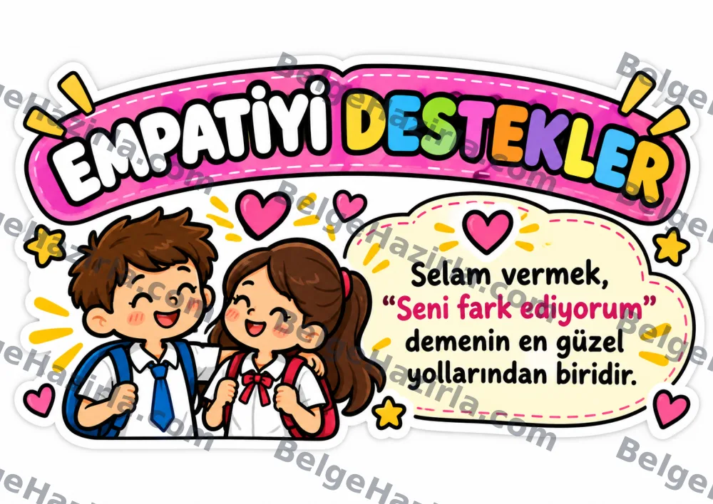 Selamlaşmanın Önemi Panosu – MEB 2026-2027 Genel Hedefi | İlkokul ve Ortaokul görseli 7