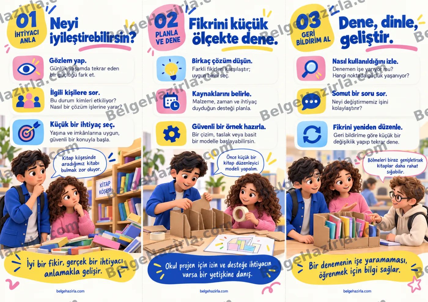 Girişimcilik: Bir İhtiyaç, Bir Fikir, Bir Adım Broşürü — arka yüz önizlemesi (filigranlı)