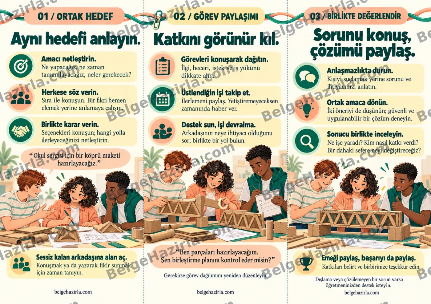 İş Birliği Geliştirme: Ortak Amaç, Ortak Emek Broşürü — arka yüz önizlemesi (filigranlı)