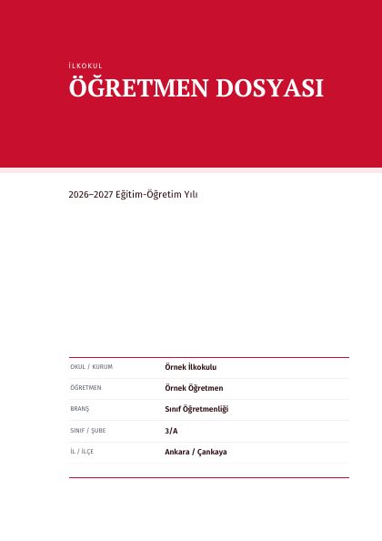 Kapak · Cumhuriyet Kırmızısı örneği