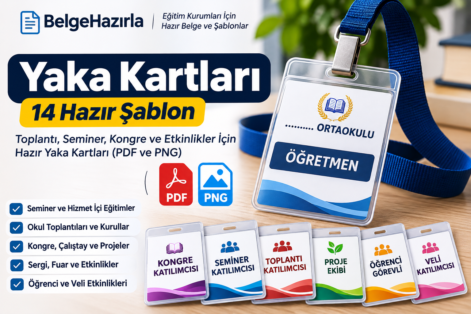 Yaka Kartı Hazırlama 2026: 14 Hazır Şablon, Toplu PDF ve Baskı Rehberi